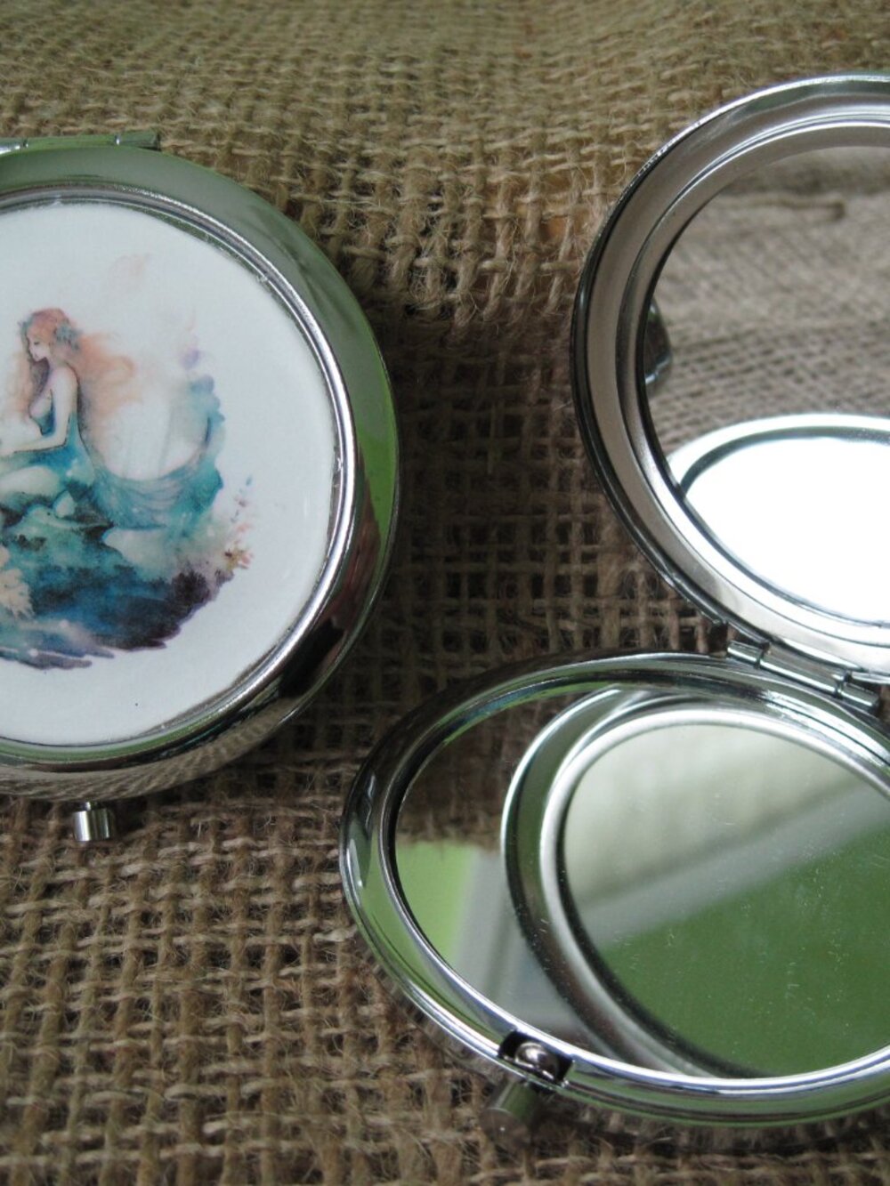 Mermaid Themed Compact/Pocket Mirror
